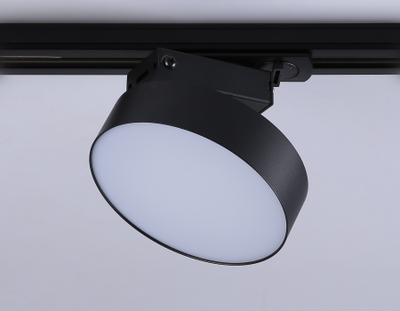 Трековый однофазный светодиодный светильник GL 6842 BK черный LED 15W 4200K D115*80
