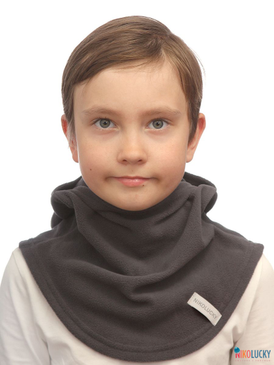 Шапка-шлем 23202-02 100% полиэстер, темно-серый 48-50