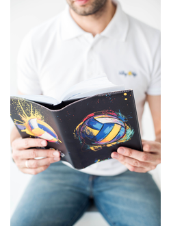 Ежедневник со сменной обложкой "Мяч рисованный BLACK"