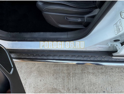Пороги с накладным листом Папа Тюнинг d53 для BELGEE X70 2024-