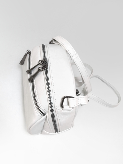 (АРТИКУЛ: 10144/2/1) СУМКА ЖЕНСКАЯ МАЛЕНЬКАЯ, НАТУРАЛЬНАЯ КОЖА, БЕЛАЯ, ДВА ОТДЕЛЕНИЯ, С РЕМЕШКОМ ЧЕРЕЗ ПЛЕЧО *