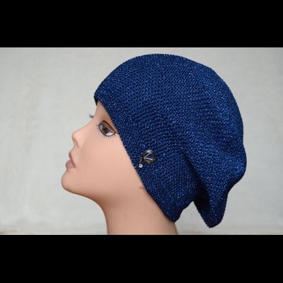 Синий вязаный берет весна лето осень италия Визио фото