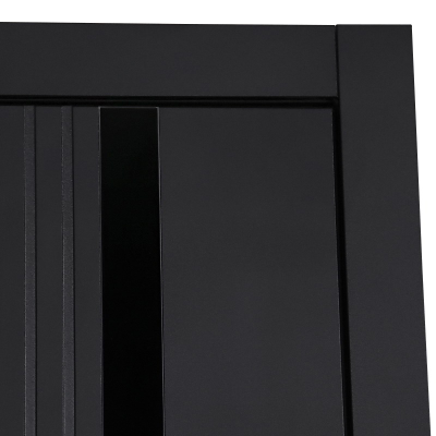 Стальная дверь   Silver с зеркалом. Заказная модель.