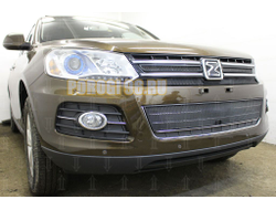 Защита радиатора Zotye T600 2016- (3 частей) black верх