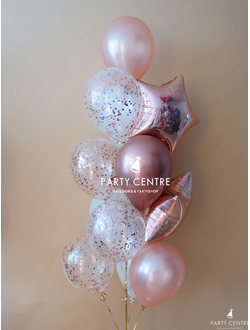 Фонтан роуз голд со звездами