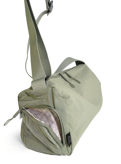 (АРТИКУЛ: 9872) СУМКА НЕБОЛЬШАЯ, ТЕКСТИЛЬ (НЕЙЛОН), БЛЕДНО-ЗЕЛЕНАЯ, РЕМЕНЬ ЧЕРЕЗ ПЛЕЧО