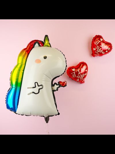 Радужный Единорог, с сердечком