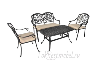 Комплект для отдыха из литого алюминия Valeria