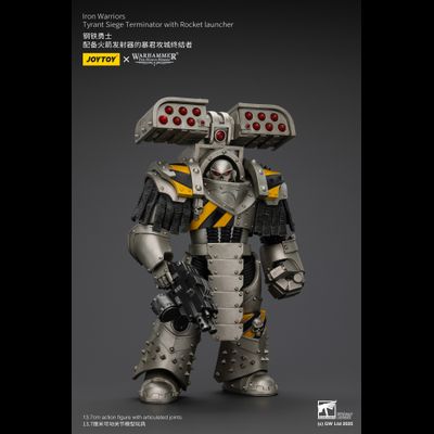 Осадный терминатор-титан Железных Воинов (Warhammer Horus Heresy) - КОЛЛЕКЦИОННАЯ ФИГУРКА 1/18 Iron Warriors Tyrant Siege Terminator with Rocket Launcher (JT01475) - JOYTOY