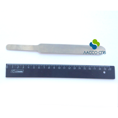 Шпатель металлический лабораторный длина 198 мм