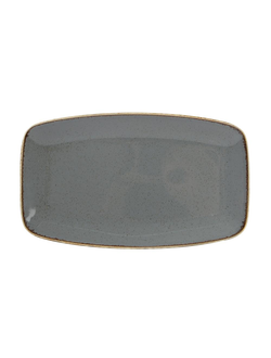 Тарелка прямоугольная 31*18 см фарфор цвет тёмно-серый