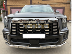 Защита переднего бампера двойная с перемычками Папа Тюнинг d60/42 для GAC GS8 2025-