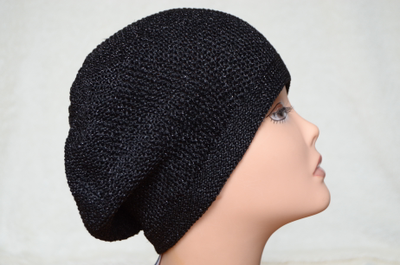 Черный вязаный берет весна лето vizio collezione фото
