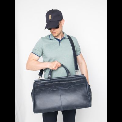 Кожаный саквояж Otranto Premium blue (арт. 4006-19)