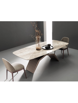 СТОЛ ПРЯМОУГОЛЬНЫЙ  С КЕРАМИЧЕСКОЙ СТОЛЕШНИЦЕЙ  ATTICO NETTUNO (L260*P110*H75) АРТ. AT102/260 GIORGIOCASA