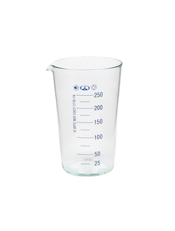 Мензурка (мерный стакан) 250 мл (ГОСТ 1770-74), стекло