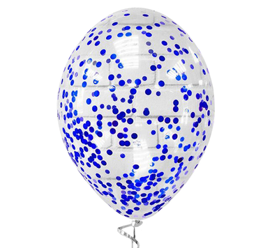 Шары с синим конфетти / шт