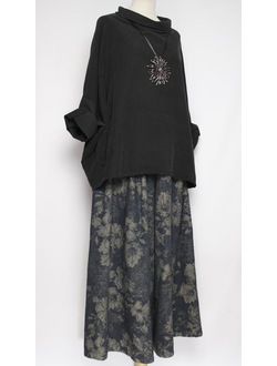 Рубашка "Вельвет хомут" чёрная