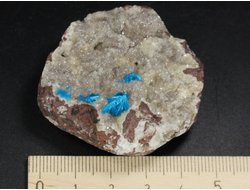 Кавансит, кристаллы на породе, Индия (44*41*20 мм, 52 г) №28637