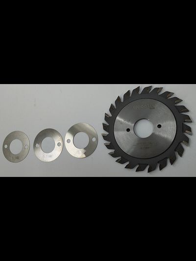 Подрезная составная пила  для форматно-раскроечных станков Ø100 х 20 х 2,8-3,6 Z = 12 + 12 WoodTec, от