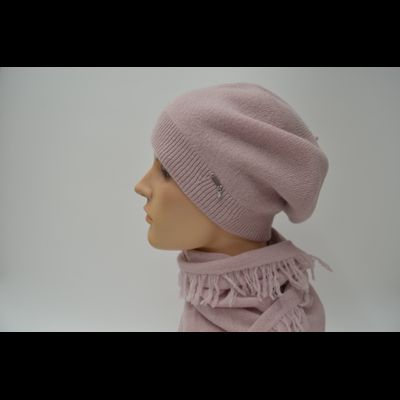 Кашемировый розовый берет 2025 - 2026 Vizio  купить vizionshop