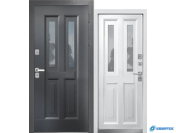 Дверь входная металлическая с терморазрывом ТЕРМО 11 Стеклопакет купить в Челябинске | КВИРТЕК