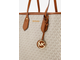 Сумка шоппер Michael Kors с принтом бежевая