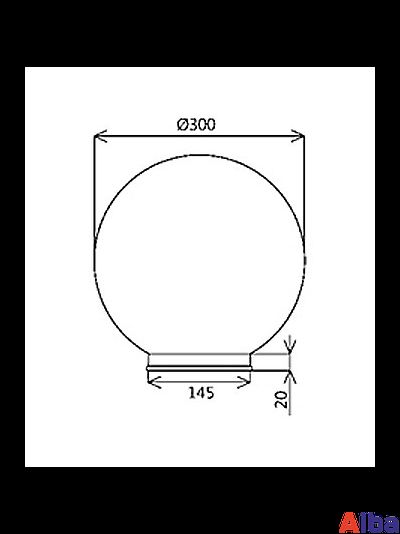 Шар 300мм золото Светильник садово-парковый