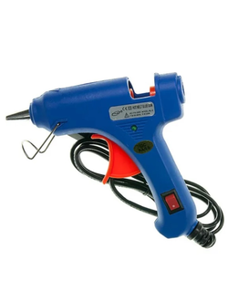 Клеевой пистолет 20 Вт, 7 мм синий ( белый),  качество А+
