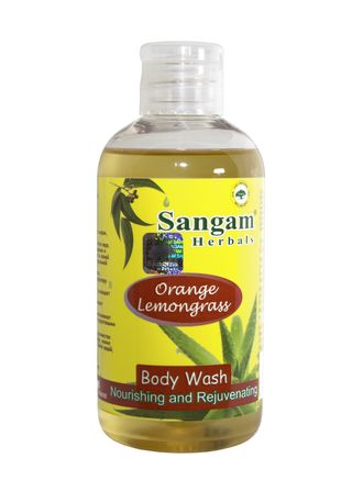Гель для душа с Алоэ "Апельсин и Лимонная трава" (Orange and Lemongrass) Sangam Herbals, 200 мл