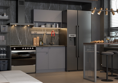 Энни 1,0 м кухонный гарнитур Графит серый