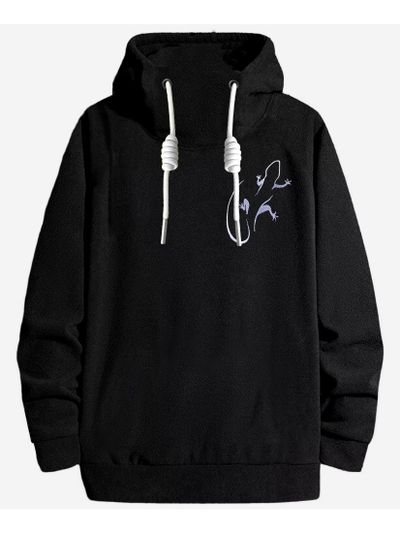 Худи с высоким горлом и вышивкой