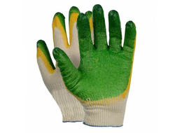 Перчатки х/б с двойным латексным покрытием  №14