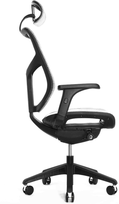 Эргономичное кресло Expert Vista black, белая сетка