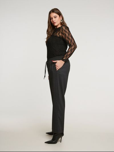 Брюки на кокетке c кулисой