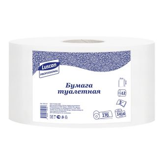 Бумага туалетная для диспенсера Luscan Professional 2 сл бел цел втул 170м 12рул/уп
