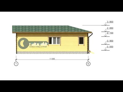 Б-26 ГАБАРИТНЫЕ РАЗМЕРЫ: (9Х12М) 1 ЭТАЖ, ОБЩАЯ ПЛОЩАДЬ: 99М²