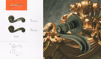 Дверные ручки Morelli Luxury PLAZA FEA Цвет - Античное железо