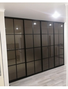 перегородка стекло графит