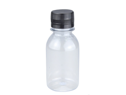 Бутылка ПЭТ 100 мл. прозрачная с крышкой люкс