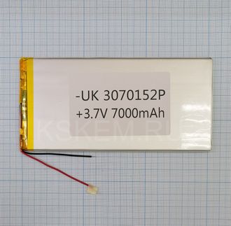 Аккумулятор с контроллером №16 универсальный (Li-ion, 3,7V) 7000mah (152х70х3мм)