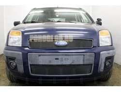 Защита радиатора Ford Fusion 2005-2012 black верх