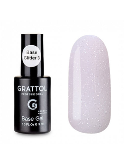 База Grattol для гель-лака Glitter 3 ( 9 мл ) GTGB3