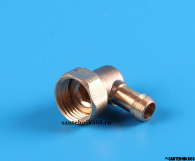 Уголок для душевой кабины пластиковый и латунный с накидной гайкой 1/2"х12мм под 90 гр.