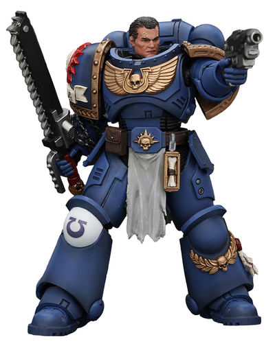 Тит, лейтенант Ультрамаринов (Warhammer 40k, Spacemarine II) - КОЛЛЕКЦИОННАЯ ФИГУРКА 1/18 Uitramarines Lieutenant Titus (JT00058) - JOYTOY