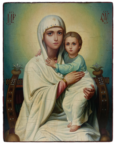 Дарующая (Богородица). Рукописная икона Божией Матери.