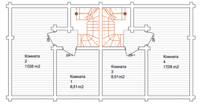 Дом для базы отдыха "Геленджик" из оцилиндрованного бревна, 120 м2