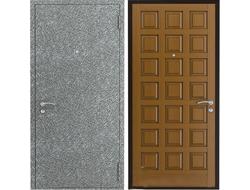 Железная дверь с отделкой порошковым напылением и МДФ. Модель ДК966