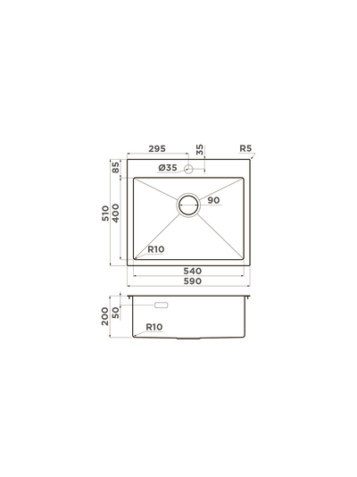 Мойка OMOIKIRI AKISAME 59 GM
