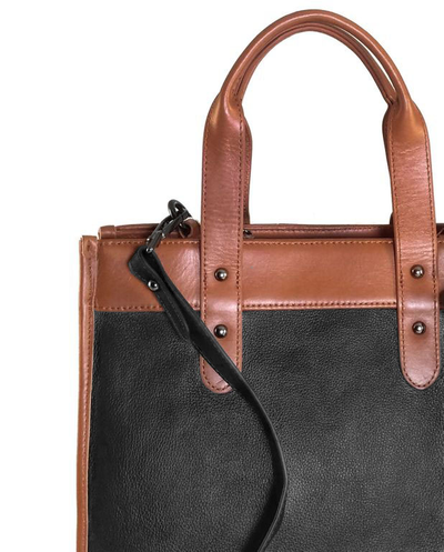 (АРТИКУЛ: 9719/1) СУМКА ЖЕНСКАЯ СРЕДНЕГО РАЗМЕРА, НАТУРАЛЬНАЯ КОЖА, ТЕМНО-СЕРАЯ (ПОЧТИ ЧЕРНАЯ) С РЫЖЕЙ ОТДЕЛКОЙ, С ПЛЕЧЕВЫМ РЕМНЕМ